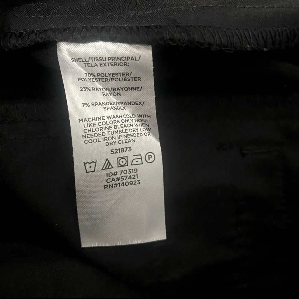 Loft Women’s Cargo Style Straight Pants Size 6 Black Business Casual Thick EUC